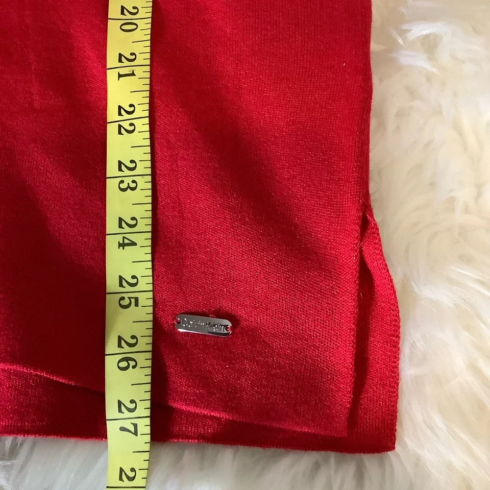 Calvin Klein Women’s Cowl Neck Medium Red Sweater NWT - Picture 8 of 8